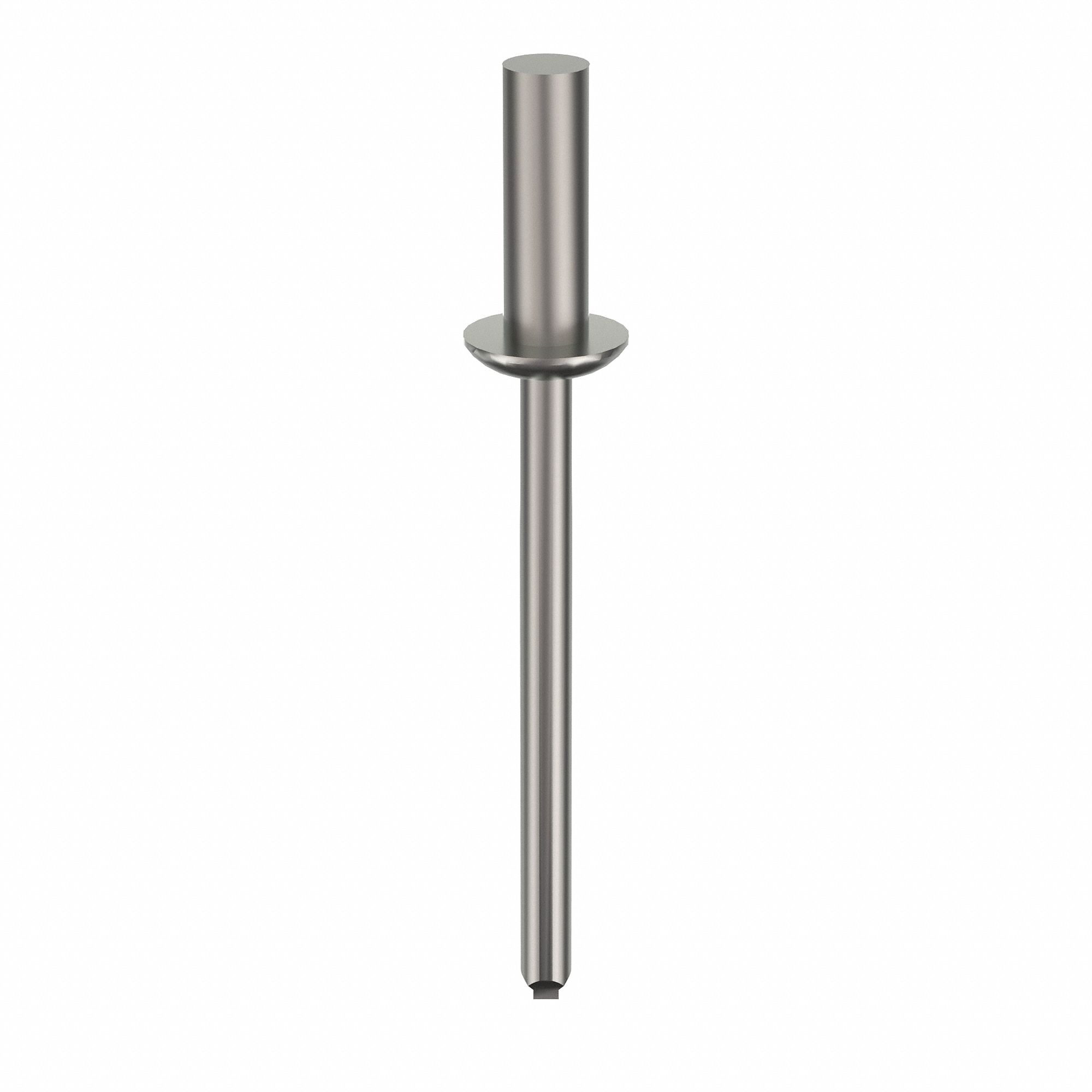 Blind Rivet, 1 67/82" L, 0.156" dia, PK500: Inch, 1 13/16 in Overall Lg, 1/2 in Body Lg, Dome, 500 PK