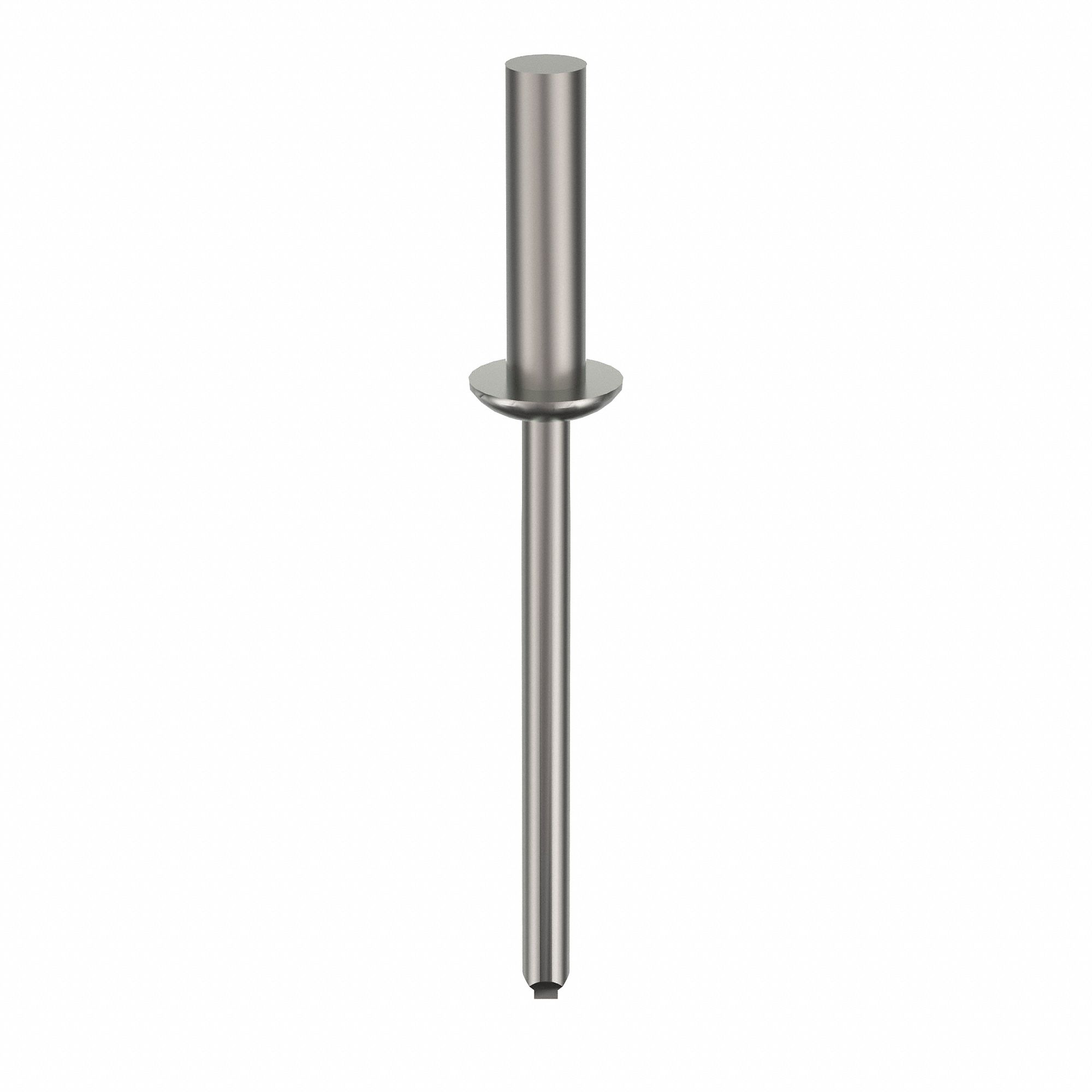 Blind Rivet, 1 65/69" L, 0.156" dia, PK500: Inch, 1 15/16 in Overall Lg, 5/8 in Body Lg, Dome, 500 PK
