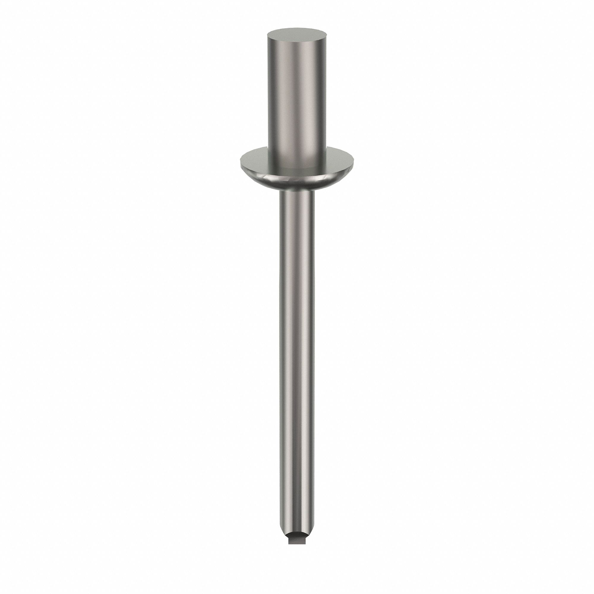 Blind Rivet, 1.736" L, 0.188" dia, PK250: Inch, 1 47/64 in Overall Lg, 13/32 in Body Lg, Dome, 250 PK