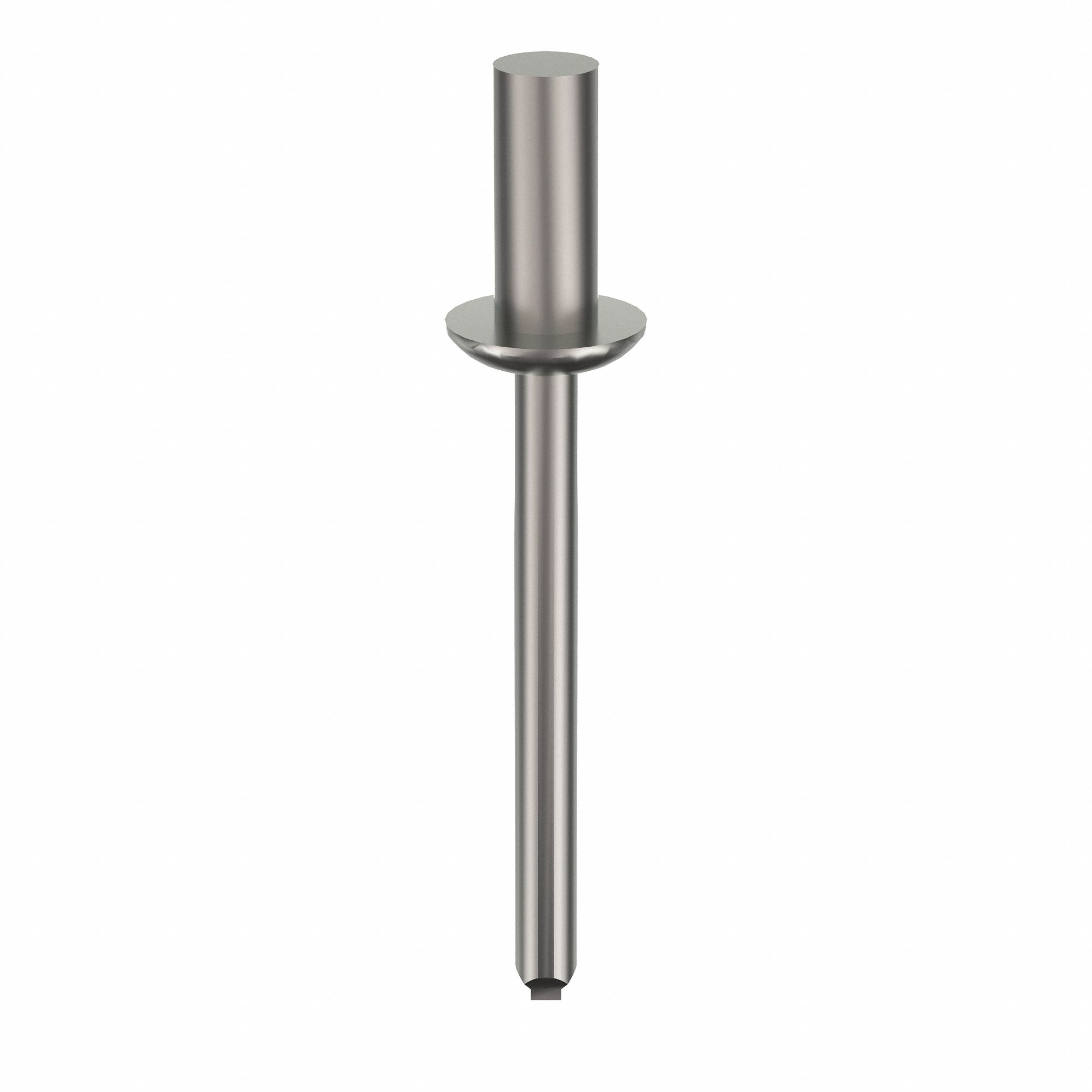 Blind Rivet, 1.736" L, 0.188" dia, PK250: Inch, 1 47/64 in Overall Lg, 15/32 in Body Lg, Dome, 250 PK