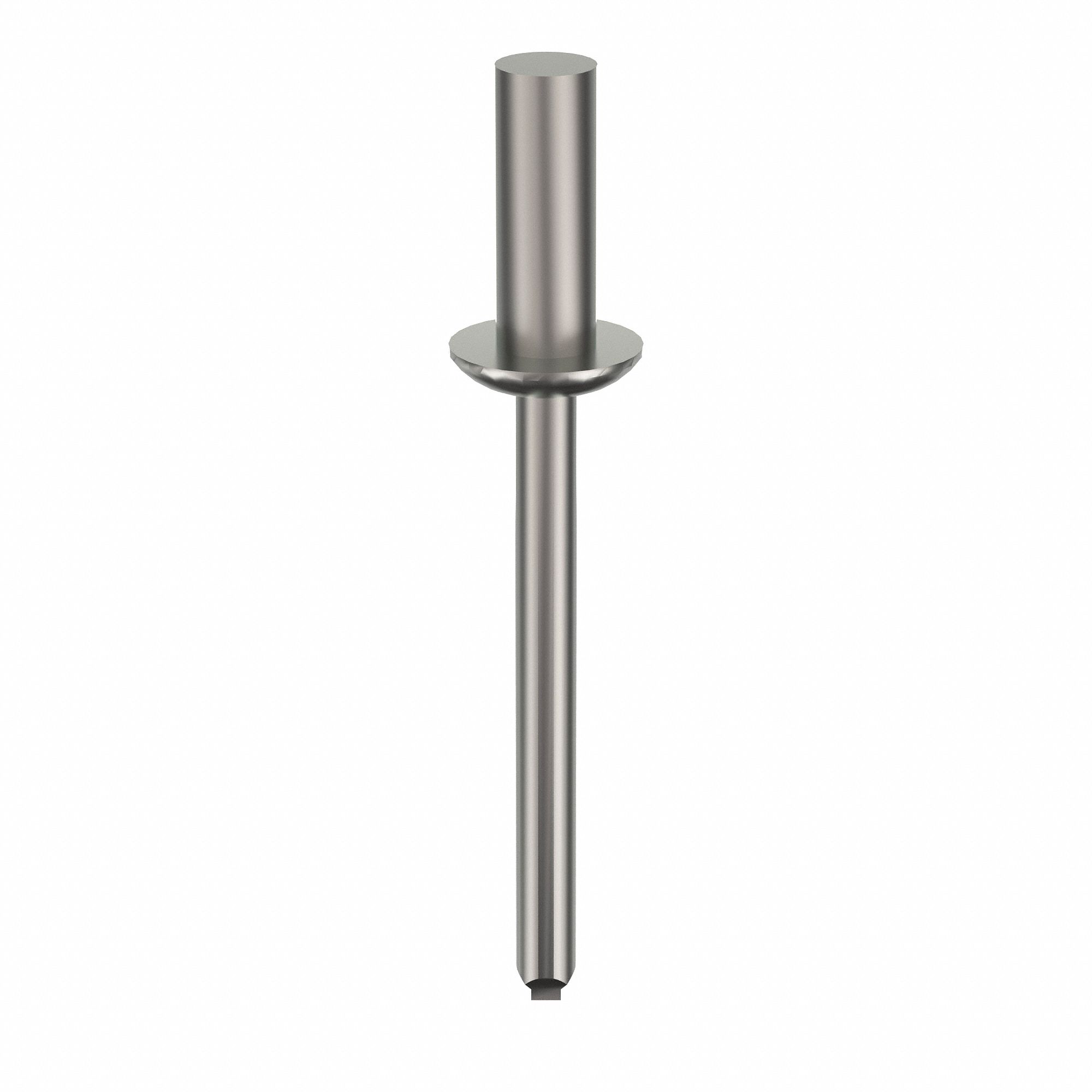 Blind Rivet, 1.736" L, 0.188" dia, PK250: Inch, 1 47/64 in Overall Lg, 17/32 in Body Lg, Dome, 250 PK