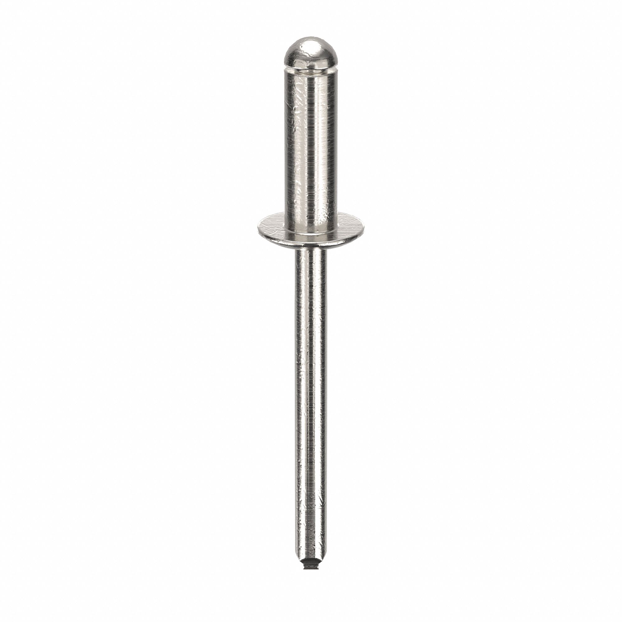 Blind Rivet, 1.873" L, 0.188" dia, PK250: Inch, 1 7/8 in Overall Lg, 9/16 in Body Lg, Dome, 250 PK