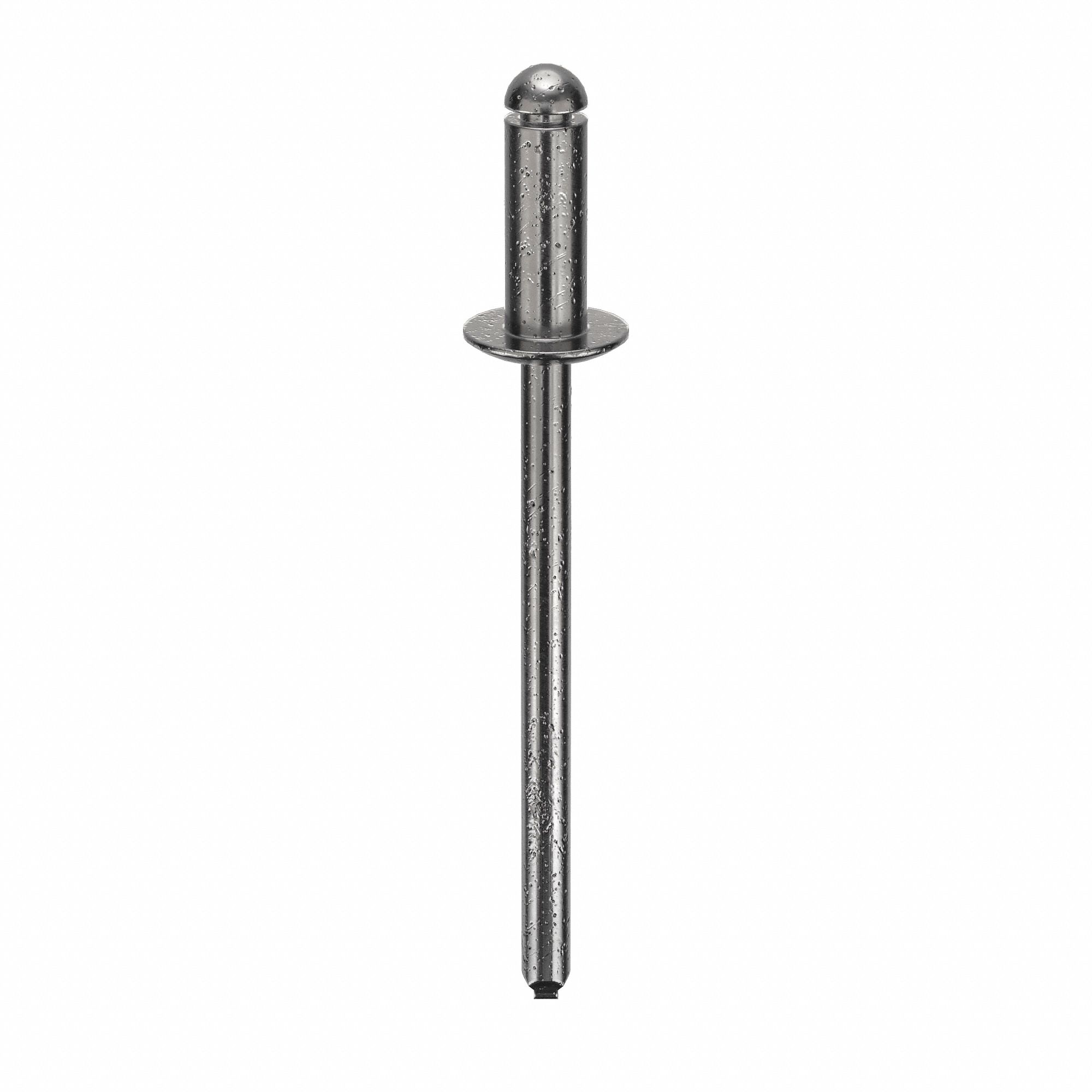 Blind Rivet, 1.423" L, 0.125" dia, PK500: Inch, 1 27/64 in Overall Lg, 21/64 in Body Lg, Dome, 500 PK