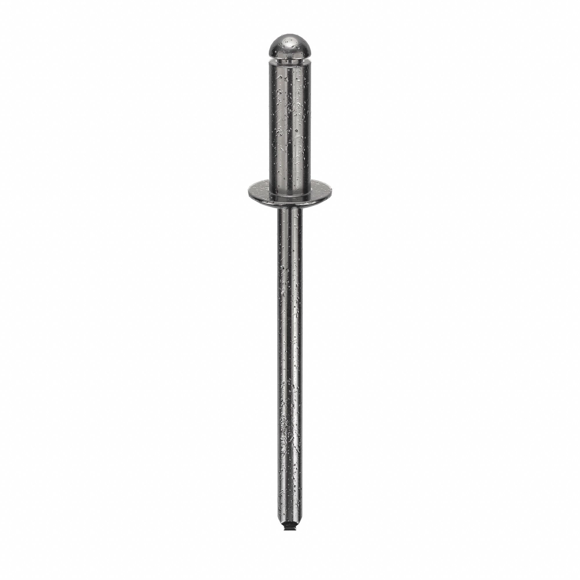 Blind Rivet, 1.49 in L, 0.125 in dia, PK500: Inch, 1 31/64 in Overall Lg, 25/64 in Body Lg, 500 PK