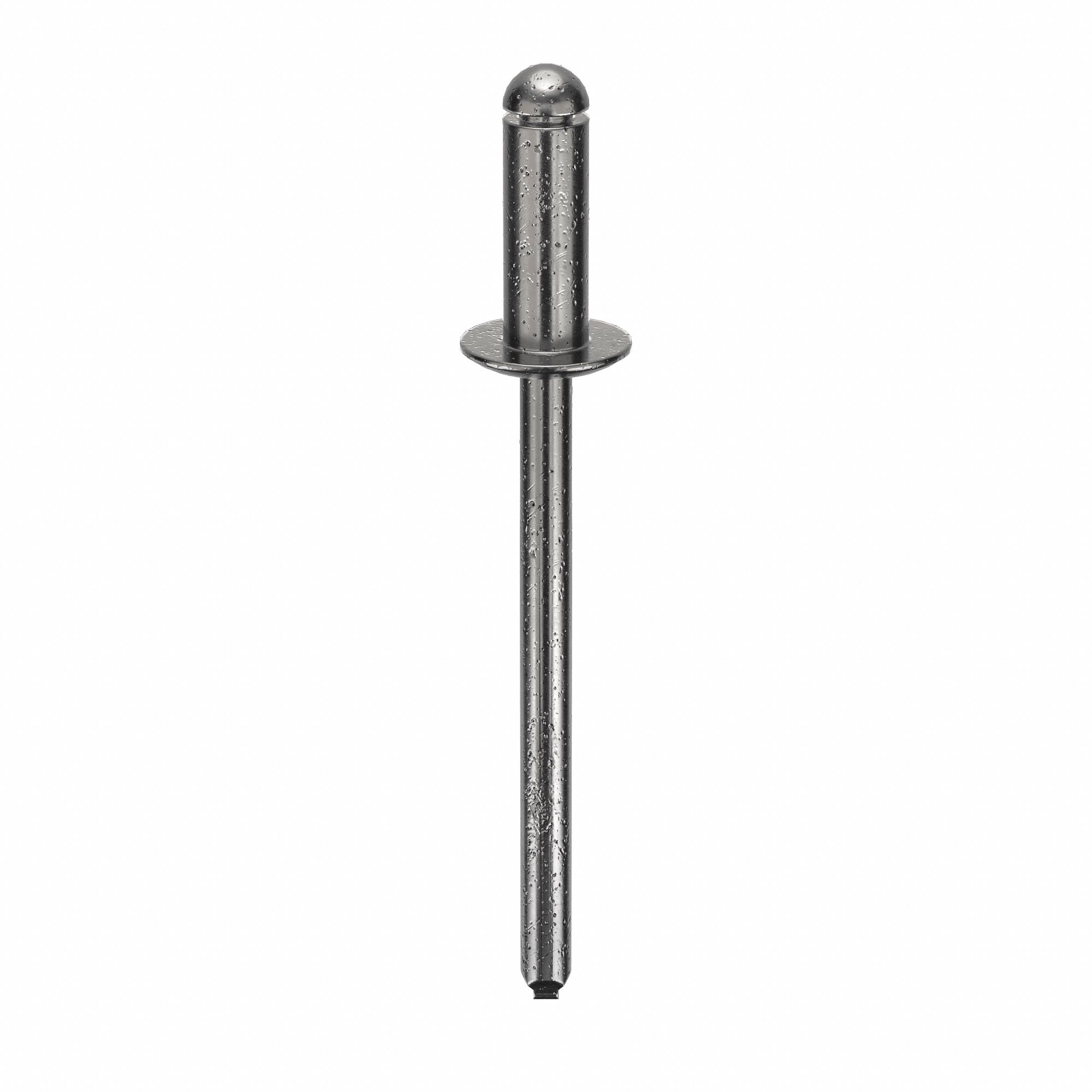 Blind Rivet, 1.713" L, 0.156" dia, PK500: Inch, 1 23/32 in Overall Lg, 13/32 in Body Lg, Dome, 500 PK