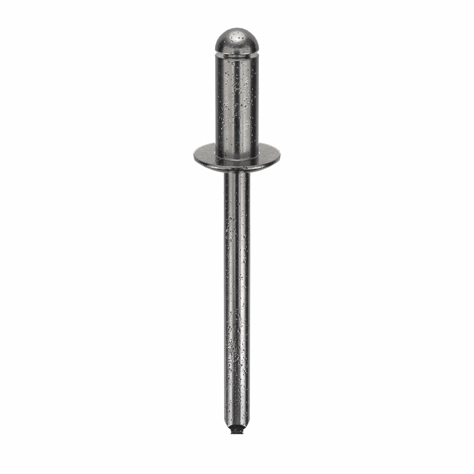 Blind Rivet, 1.747" L, 0.188" dia, PK250: Inch, 1 3/4 in Overall Lg, 7/16 in Body Lg, Dome, 250 PK