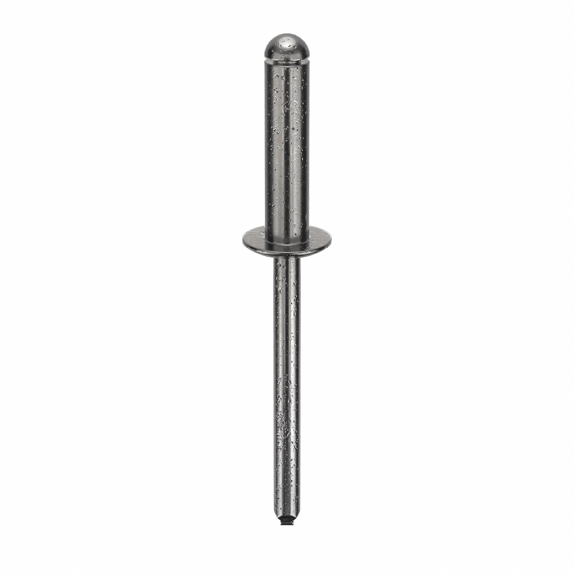 Blind Rivet, 2 in L, 0.188 in dia, PK250: Inch, 2 in Overall Lg, 49/64 in Body Lg, Dome, Steel, 250 PK