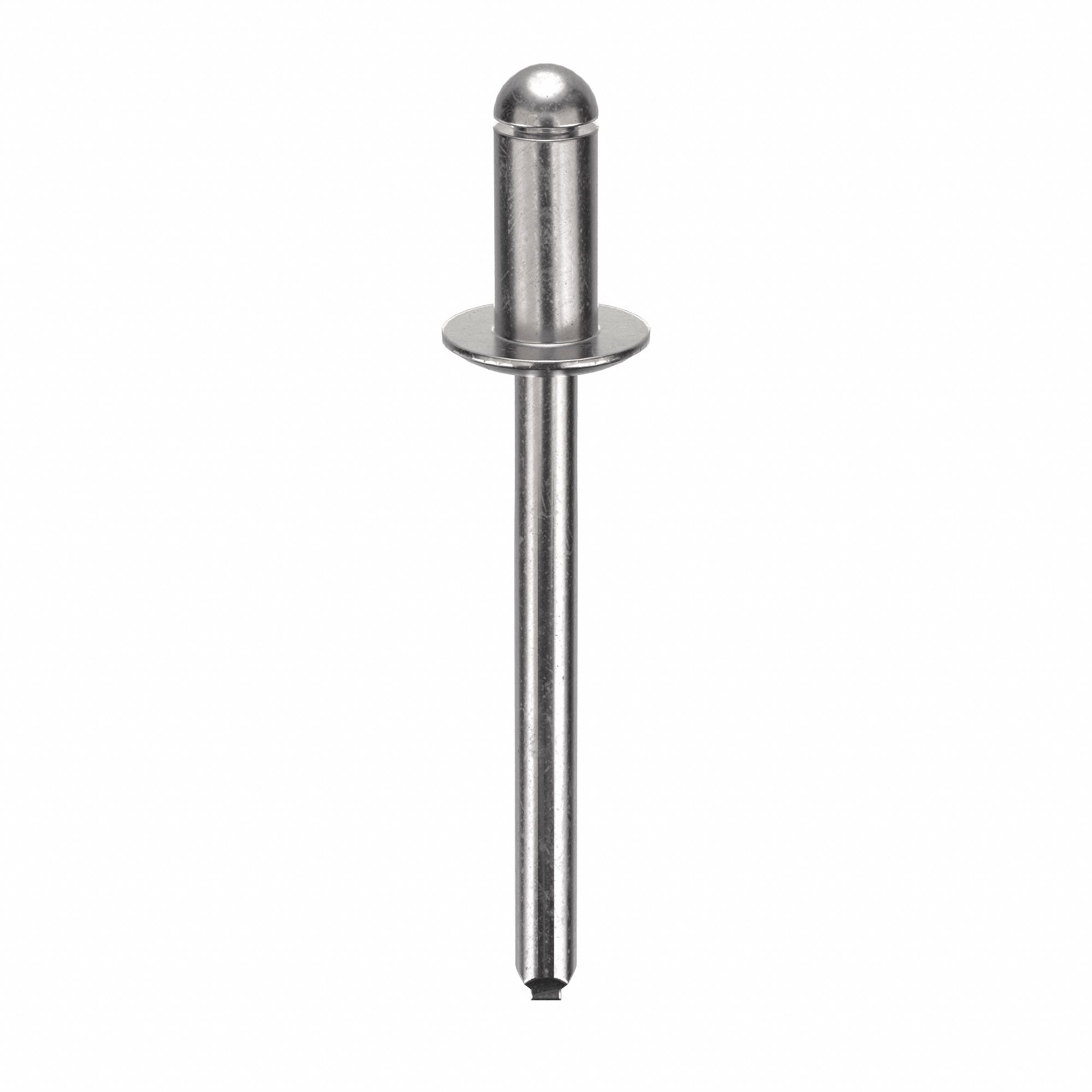 Blind Rivet, 1.684" L, 0.188" dia, PK250: Inch, 1 11/16 in Overall Lg, 3/8 in Body Lg, Dome, 250 PK