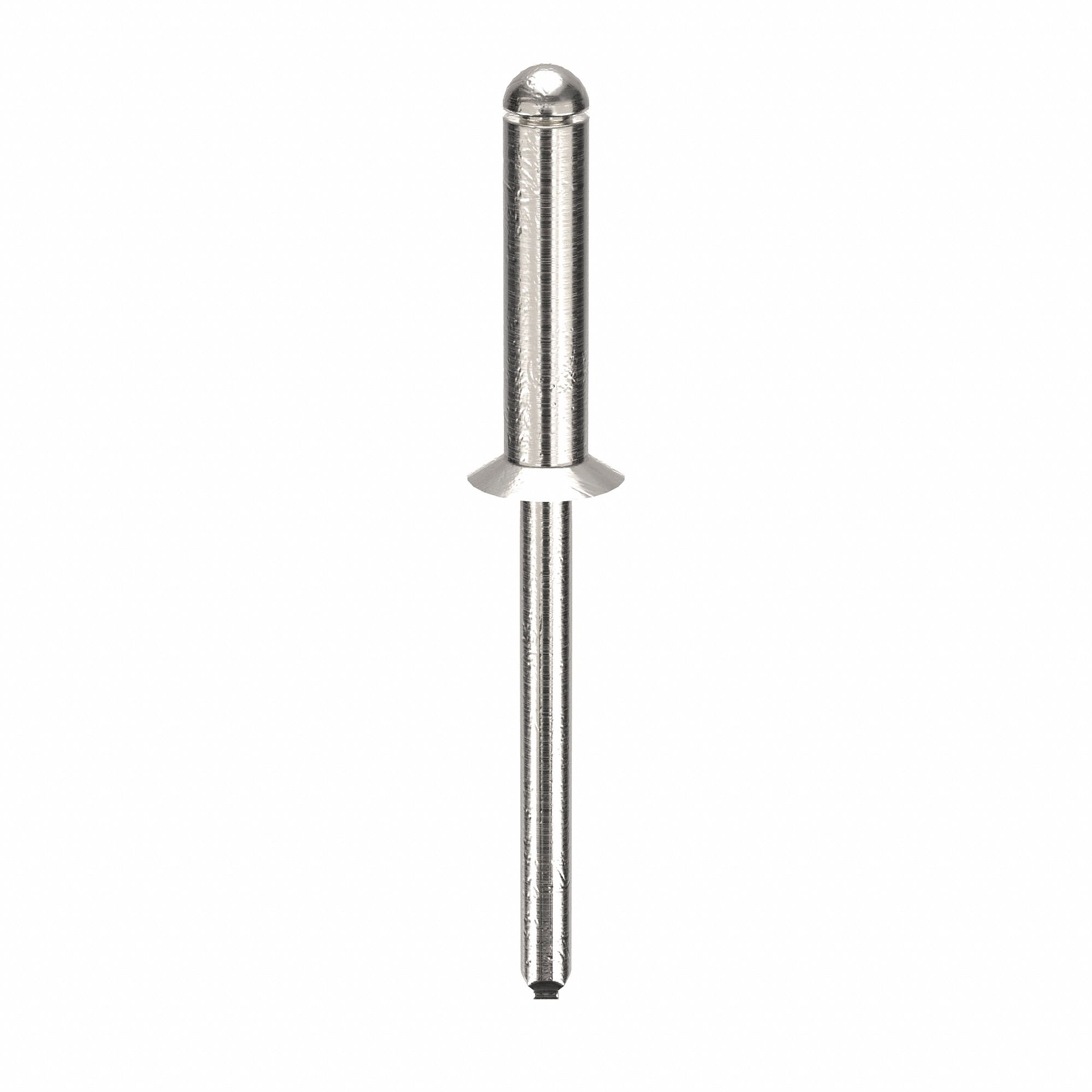 Blind Rivet, 2 in L, 0.188 in dia, PK250: Inch, 2 in Overall Lg, 49/64 in Body Lg, Countersunk, 250 PK
