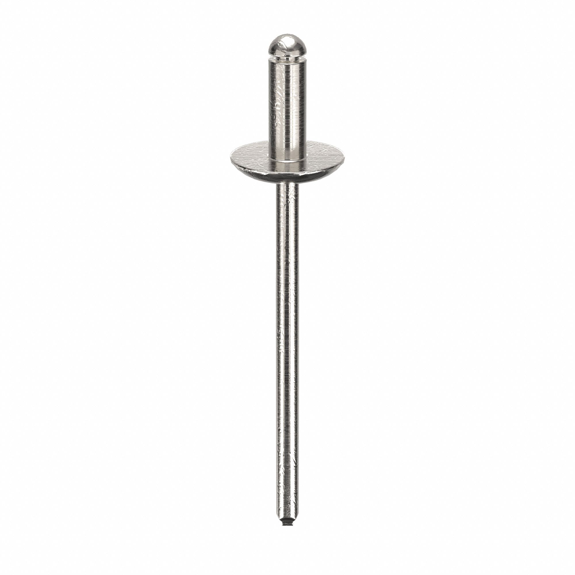 Inch, 1 41/64 in Overall Lg, Blind Rivet,1.638" L,0.125" dia,PK500