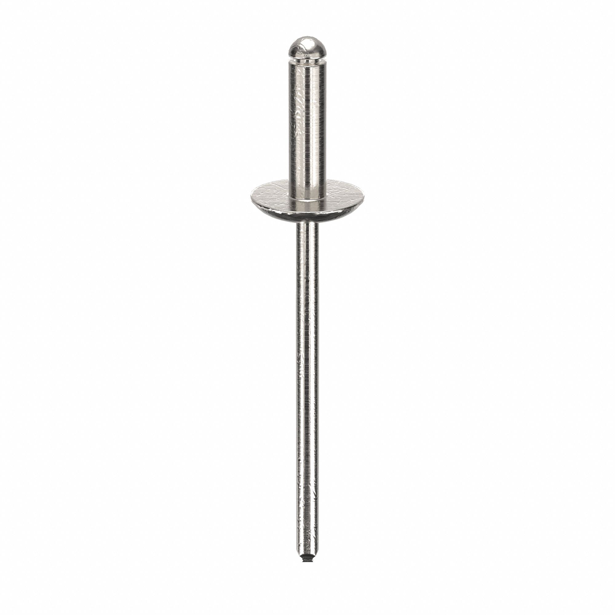 Blind Rivet, 1.764" L, 0.125" dia, PK500: Inch, 1 49/64 in Overall Lg, 29/64 in Body Lg, Plain, 500 PK