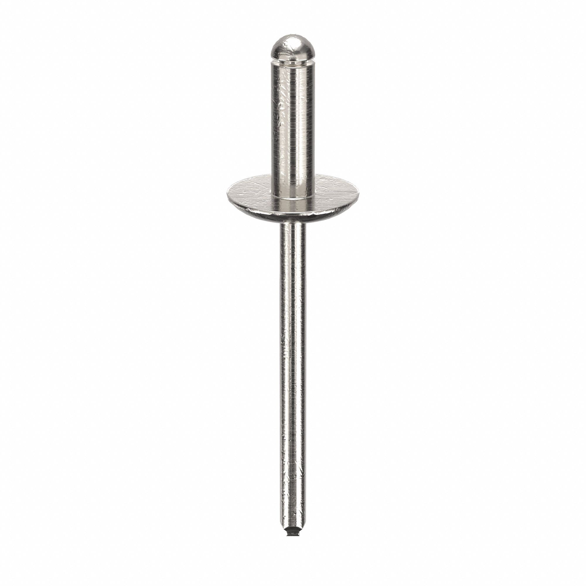 Blind Rivet, 1.797" L, 0.156" dia, PK500: Inch, 1 51/64 in Overall Lg, 15/32 in Body Lg, Plain, 500 PK