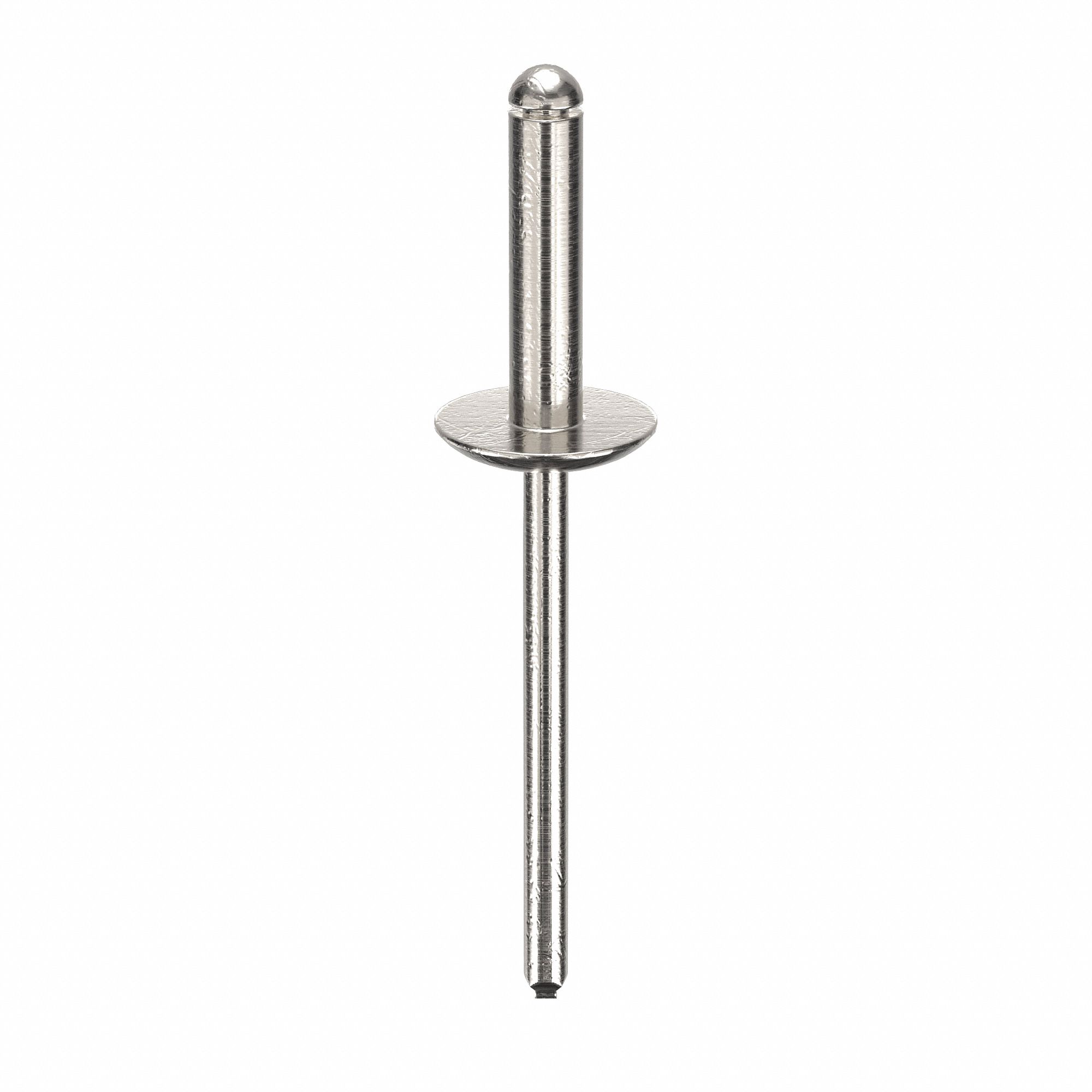 Blind Rivet, 2 in L, 0.156 in dia, PK500: Inch, 2 in Overall Lg, 21/32 in Body Lg, Flanged, 500 PK