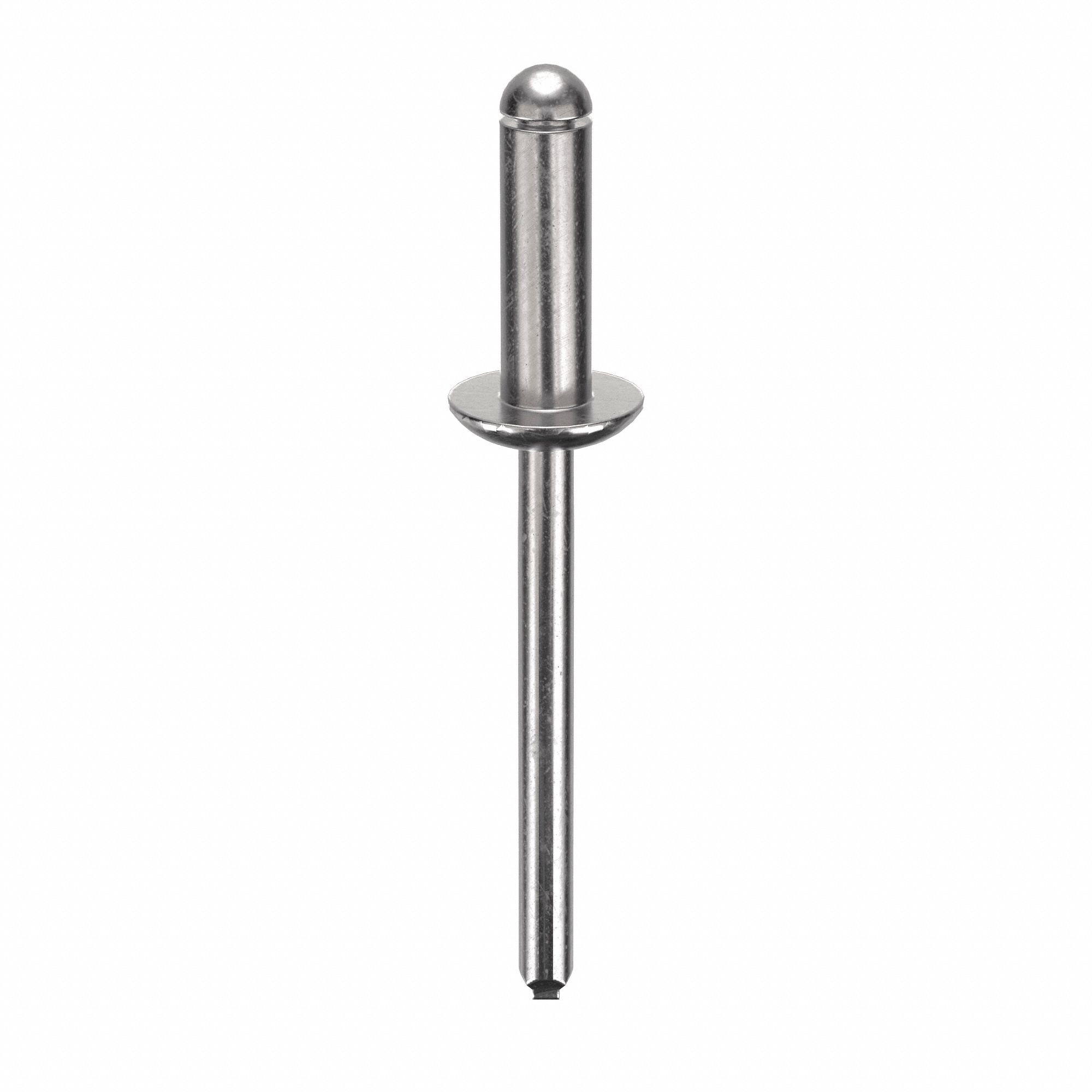 Blind Rivet, 2 in L, 0.188 in dia, PK250: Inch, 2 in Overall Lg, 37/64 in Body Lg, Structural, 250 PK