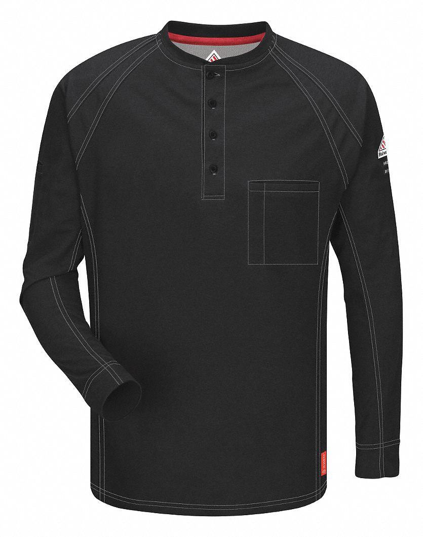 BULWARK Black Flame-Resistant Polo Shirt, Size: 2XL, Fits Chest Size ...