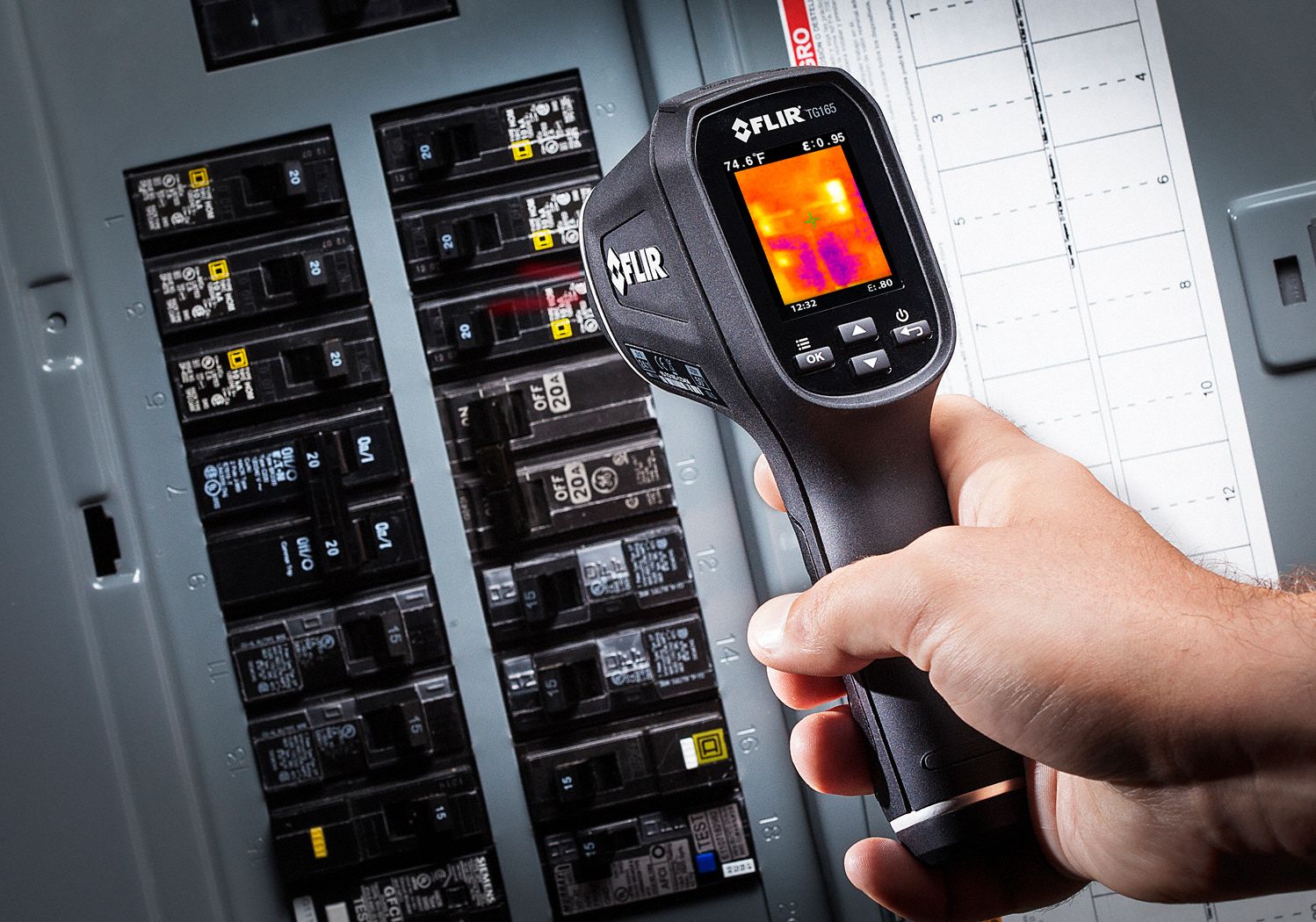 FLIR Infrared Visual Thermometer, 13° to 716°F Temp. Range (F) Infrared 32MX58TG165 Grainger