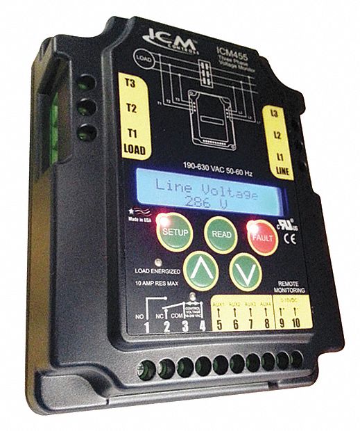 ICM Line Voltage Monitor, Manual or Automatic Reset, 190 to 600 Voltage