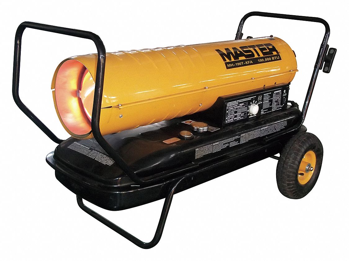 MASTER, Wheeled Mounted, 4,750 sq ft Heating Area, Portable Oil and