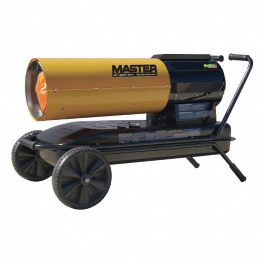 MASTER Portable Oil and Kerosene Torpedo Heater Wheeled Mounted, 5,500