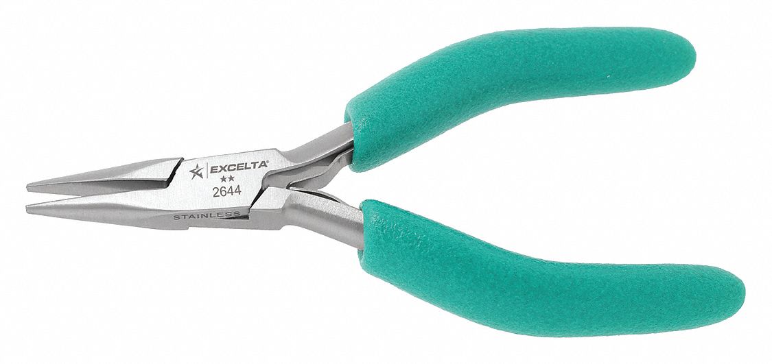 CHAIN NOSE PLIER,4-3/4IN L,SMOOTH