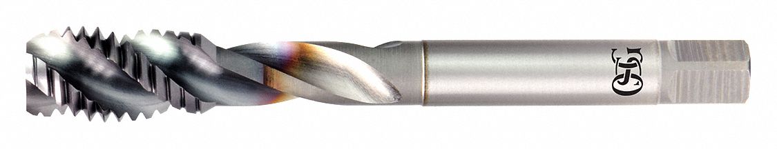 SPIRAL FLUTE TAP, M10X1.25 THREAD SIZE, 12MM THREAD L, 10MM OVERALL L, RIGHT HAND