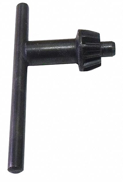 DRILL CHUCK KEY, T-TYPE, 1/4 IN PILOT SIZE, 1/2 IN
