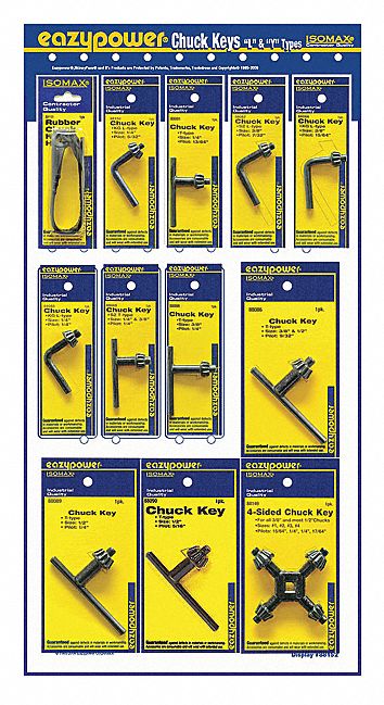 Drill Chuck Key: L/T Handle, 2 PK