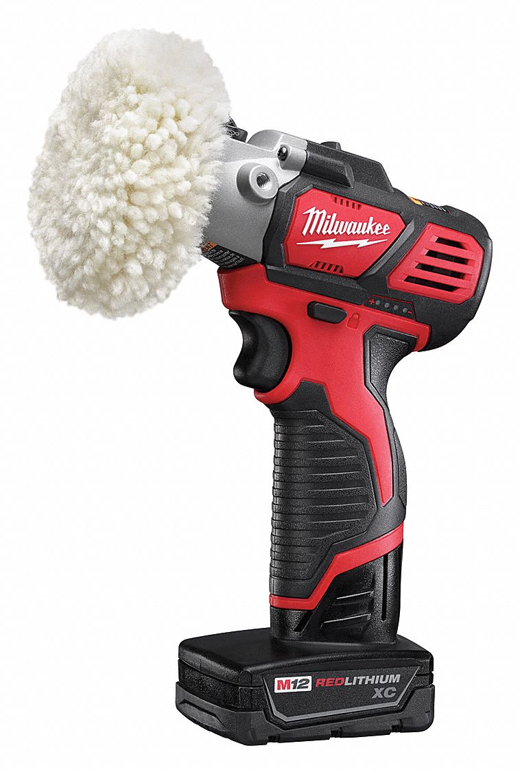 MILWAUKEE Cordless Polisher Kit, 2 Batteries 32NN04243822X Grainger
