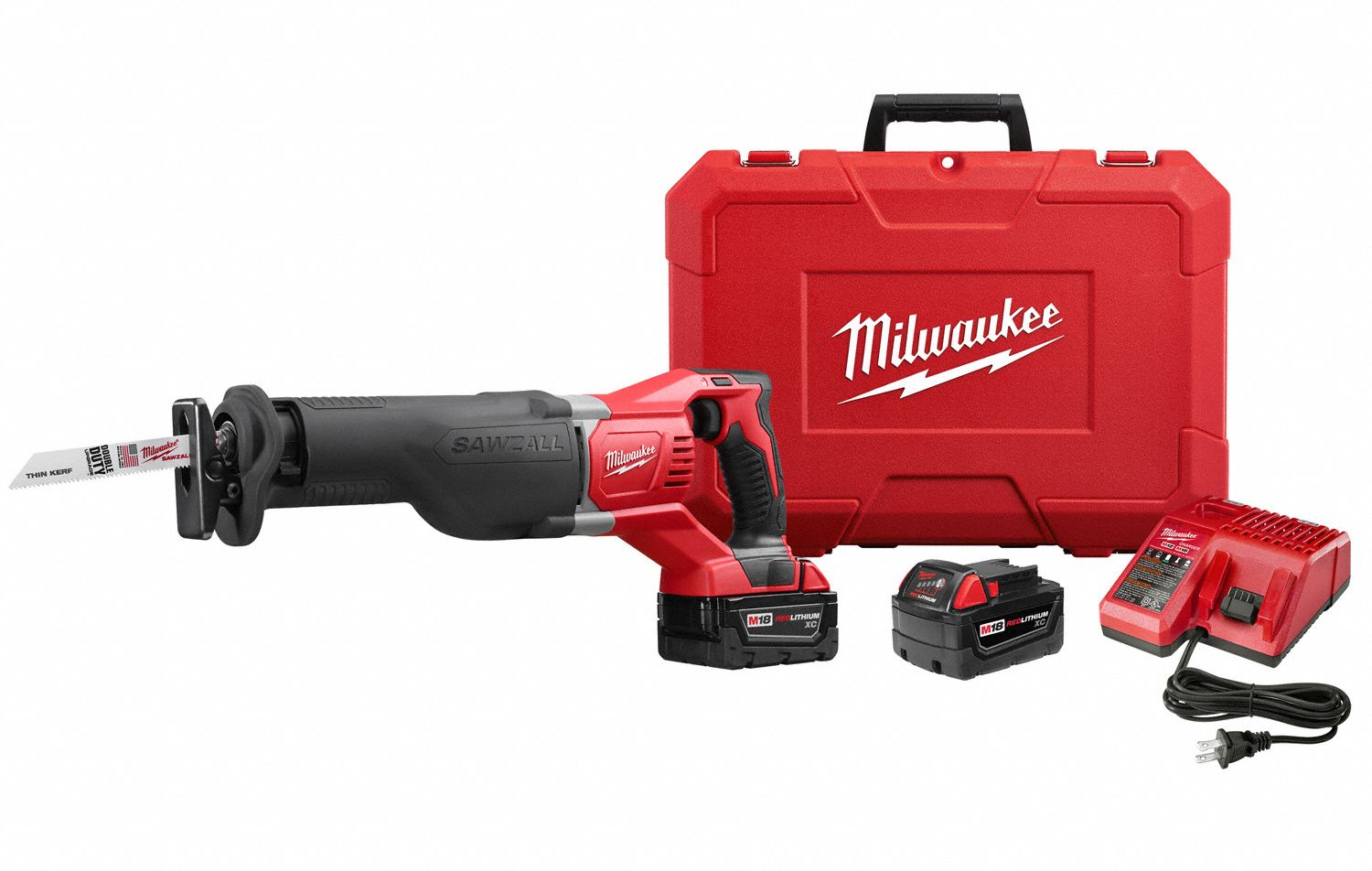 MILWAUKEE FullSize, Reciprocating Saw Kit, 1 1/8 in Stroke Length