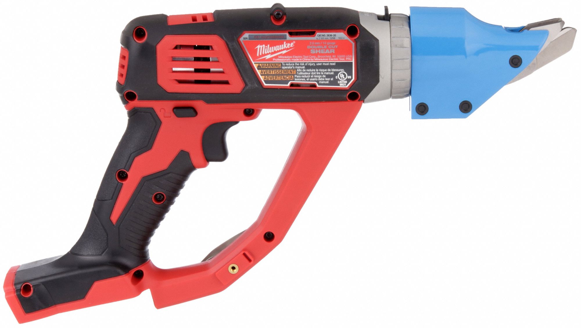 MILWAUKEE Shear Kit Metal/Steel/Stainless Steel, 18V DC, Double Cut Cutting, 14 ga Capacity