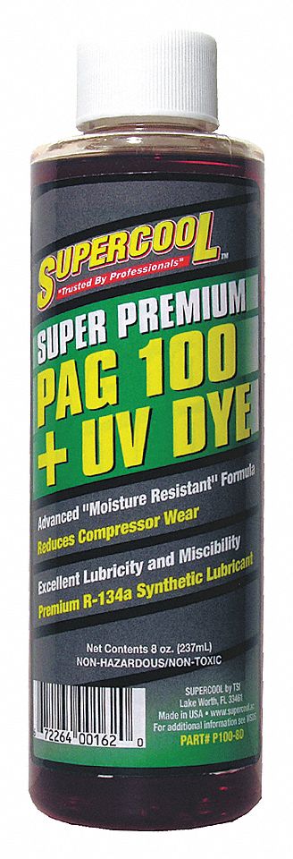 A/C COMP LUBE,UV DYE,8OZ.