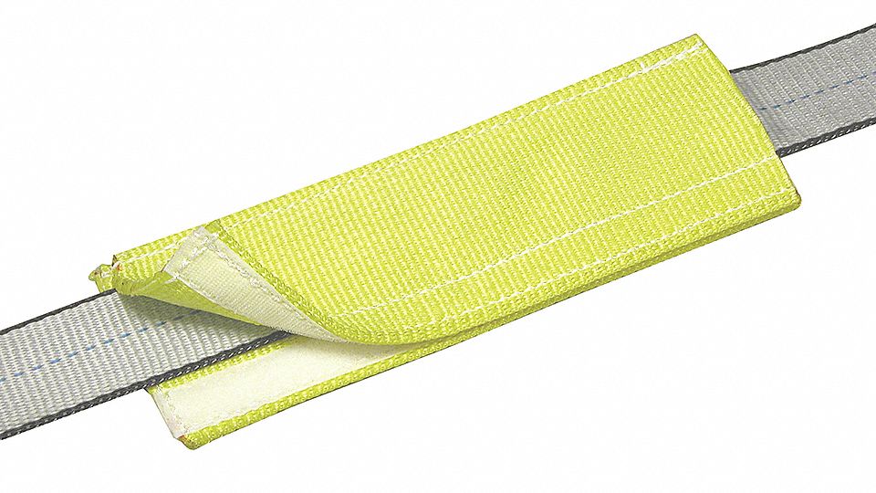 FLAT QUICK SLEEVE, YELLOW, 5 IN W X 1 FT L, NYLON