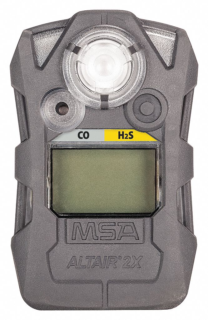 MULTIGAS DETECTOR, 2-GAS, CO/H2S, CSA 22.2 NO. 157, CHARCOAL, 3-1/2X2-1/8X1-1/4 IN, RUBBERIZED ARMOR