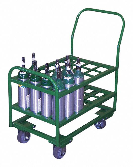 Cylinder Cart,2400lb,17-1/2"x27-1/4"x38"