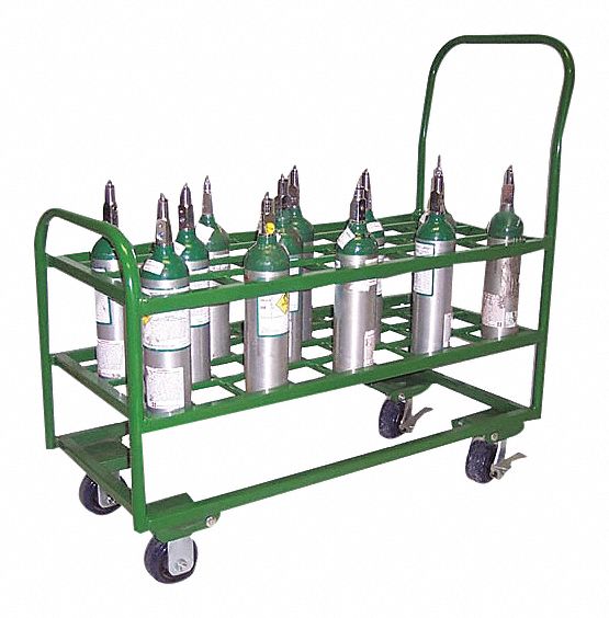 Cylinder Cart,2400lb,17-3/4"x38-3/4"x38"