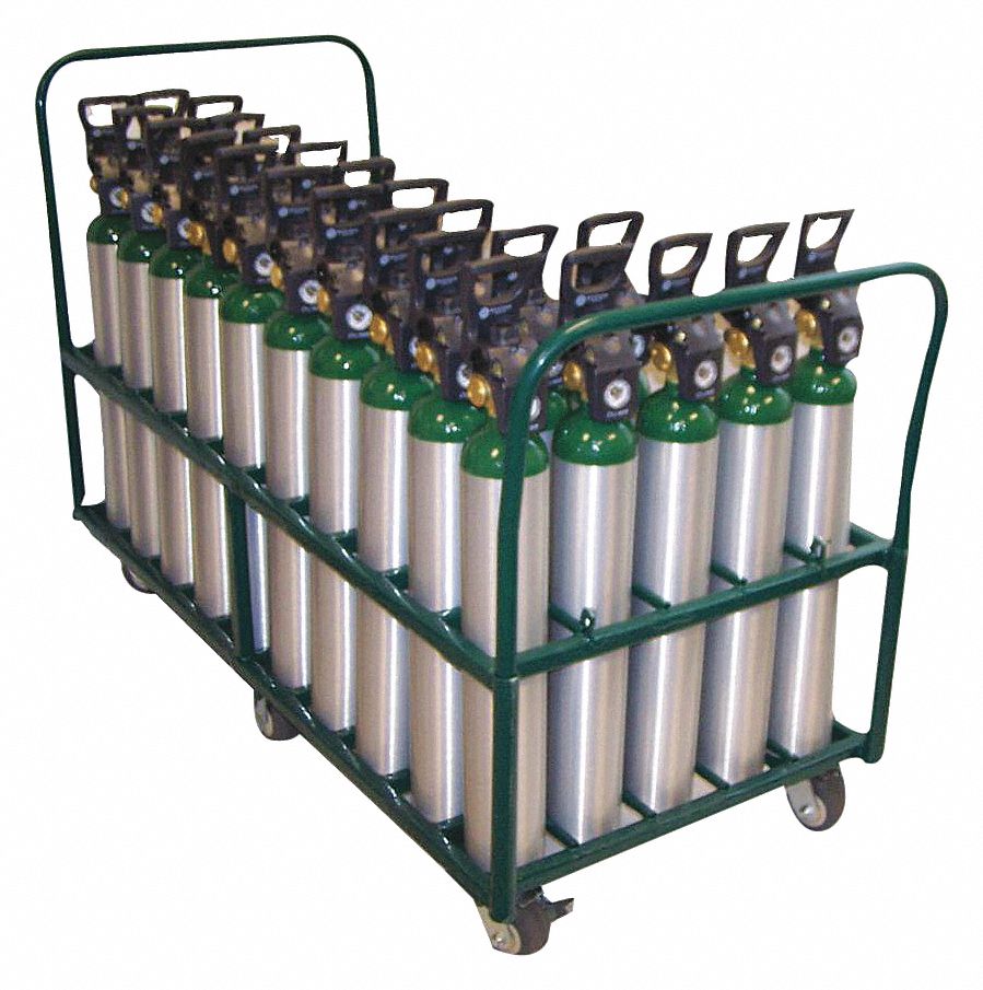 Cylinder Cart,2,400 lbs.,55"x57-1/4"x38"