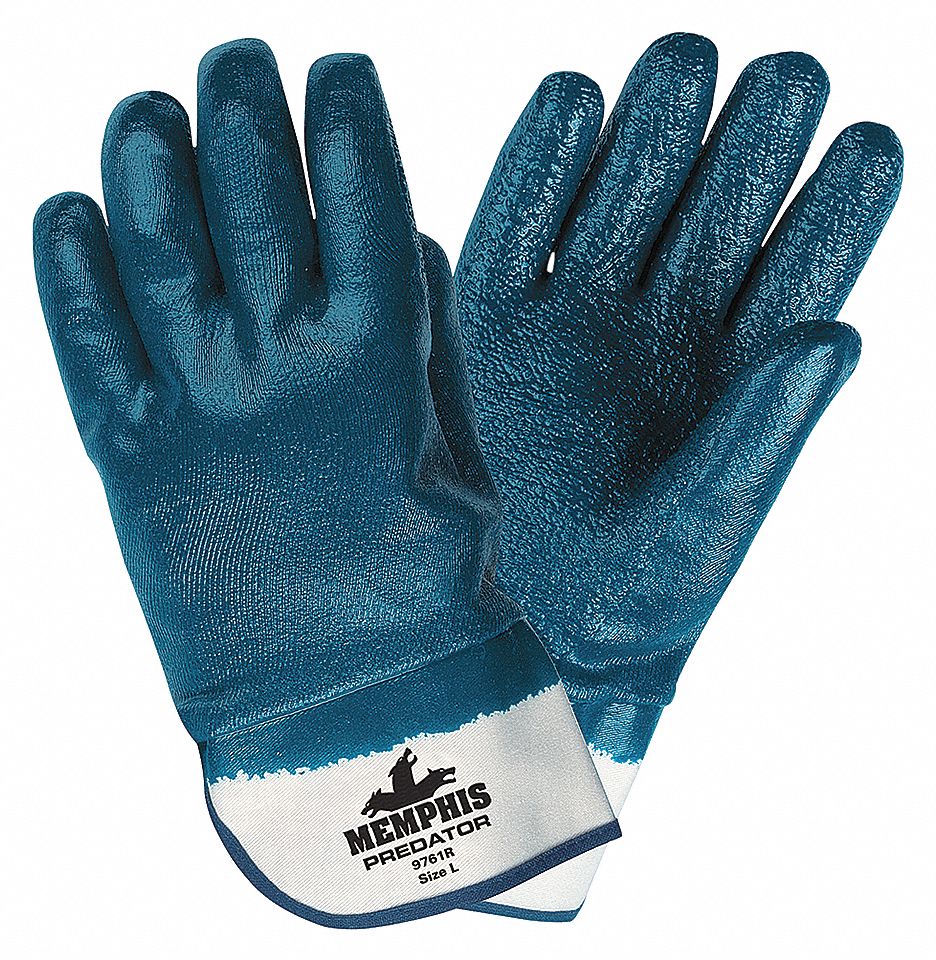 COATED GLOVES,L,BL/WHT,PR