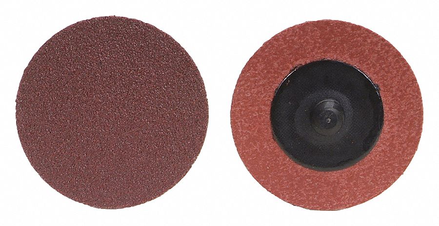 QUICK-CHANGE SANDING DISC, TR, 2 IN, ALUMINUM OXIDE, P100 GRIT, X WEIGHT POLYESTER, R766, 100 PK