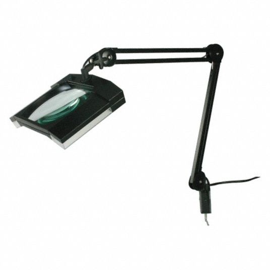 LUMAPRO Rectangular Magnifier Light, LED, 18 in Arm Length, 1.75x, 445