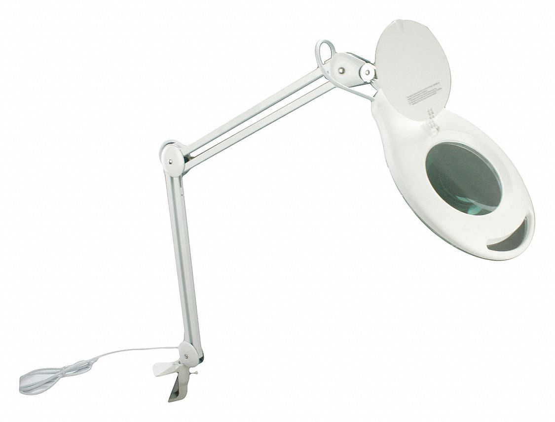 ROUND MAGNIFIER LIGHT, LED, 2.25X, 5 DIOPTER, 678 LUMENS, 16 IN ARM REACH, WHITE