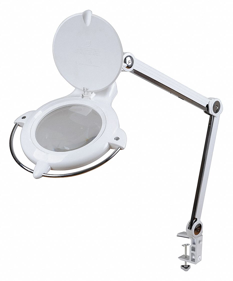 LAMPE LOUPE RONDE, DEL, 1.75X, 3 DIOPTRIES, 810LM, 18PO DE PORTÉE, BLANC