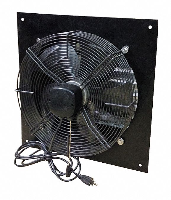Shutter Mount Exhaust Fan: 24 in Blade, 2 Speed, 1/2 hp, Totally Enclosed Air Over, 4, 700 cfm, 1 ph