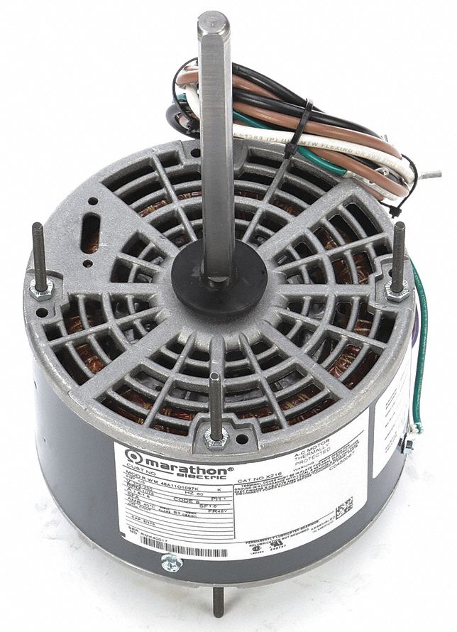 MARATHON MOTORS, 1 Speed, Open Air-Over, Direct Drive Blower Motor ...