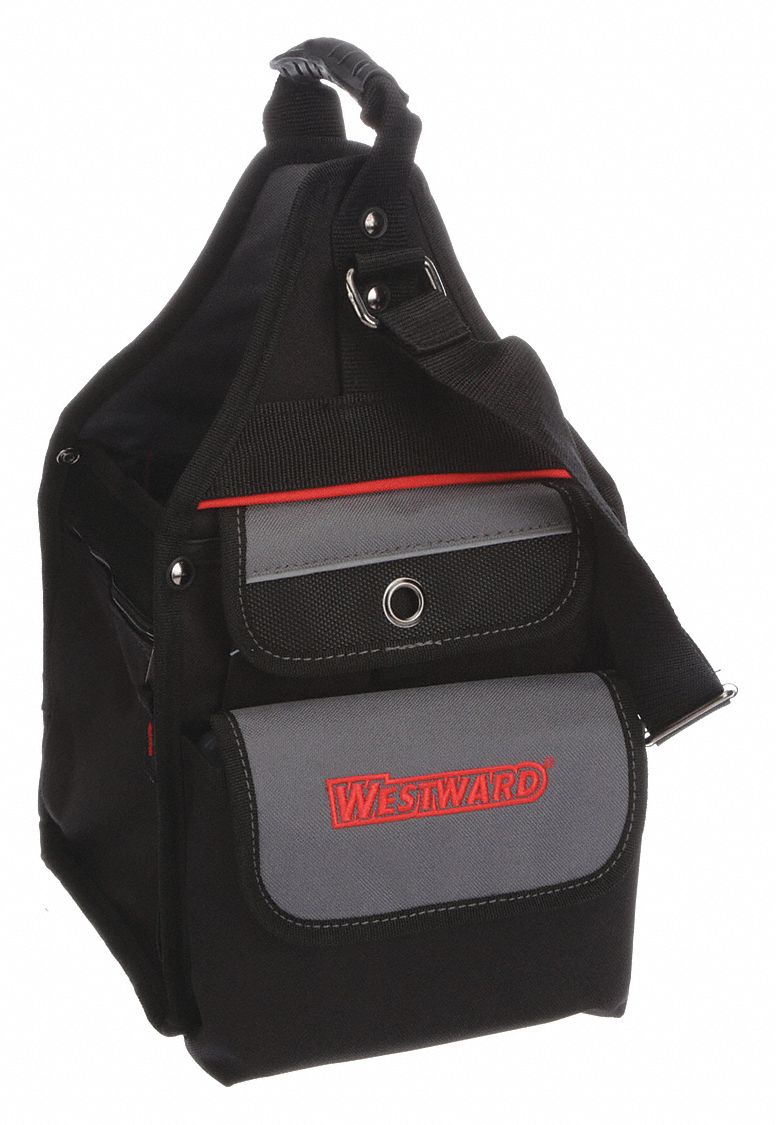 Westward 32PJ50 Bucket Tool Organizer, POLYESTER, Black/Gray