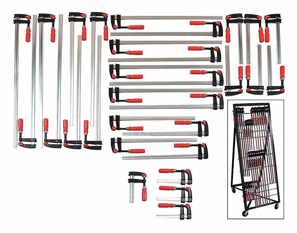 BESSEY Bar Clamp Set,36 in Max. Jaw Opening (In.),600 lb Nominal