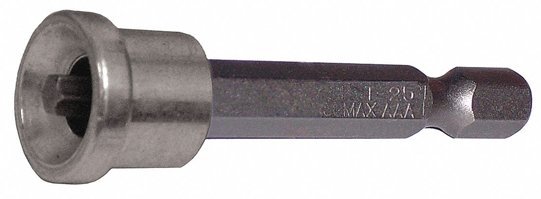 Power Bit: Power Bit, T25 Bit Size, Imperial, Torx® Head, Std, 2 in Overall Lg, 5 PK