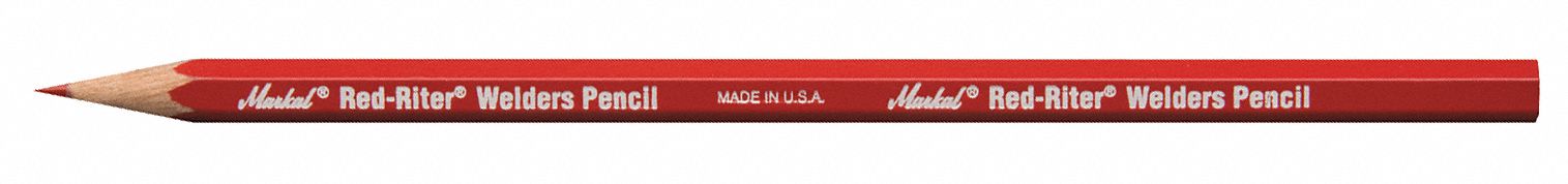 Welders Pencil,Red,Fine,PK12