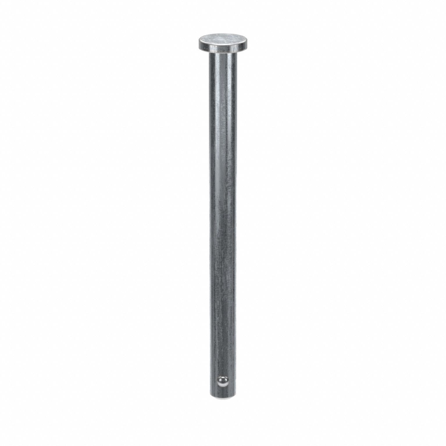 Clevis Pin, 2.5 in L 0.1875in dia, PK10: Inch, 3/16 in Pin Dia, 2 1/2 in Shank Lg, Steel, 10 PK