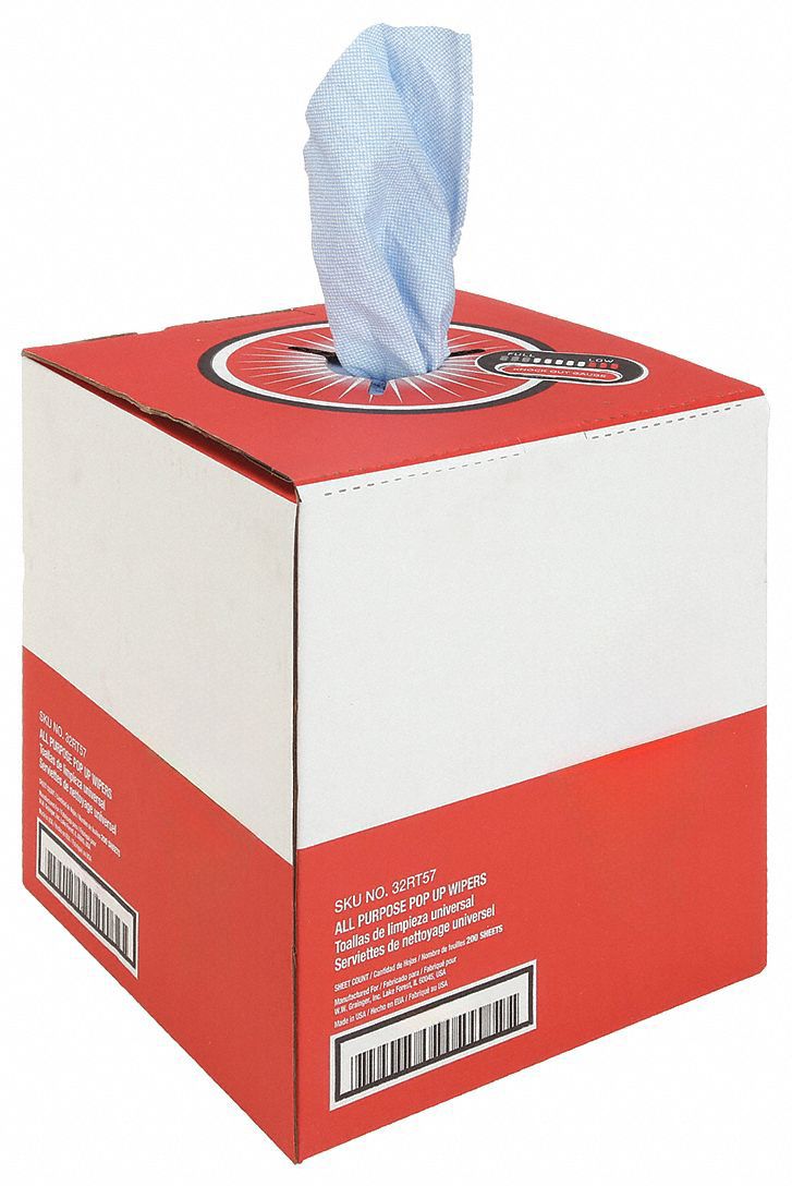 DRY WIPE ROLL,9" X 12",BLUE