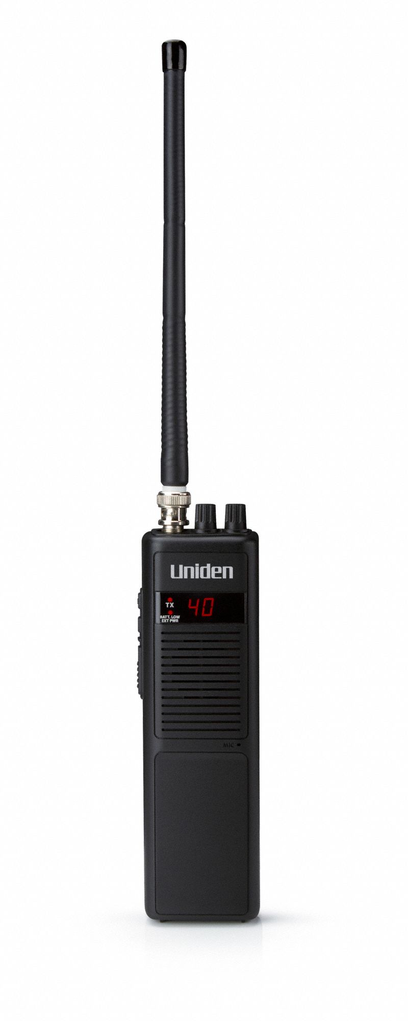 UNIDEN CB Radio Handheld, 26 to 27 MHz, BuiltIn 32RT59PRO401HH